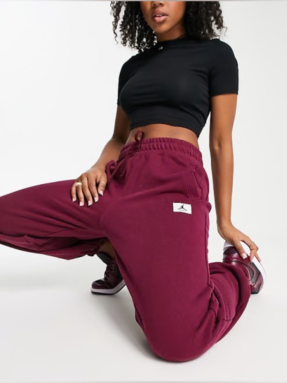 Nike Air JORDAN Women's Flight Fleece Pants Joggers - Picture 4 of 6